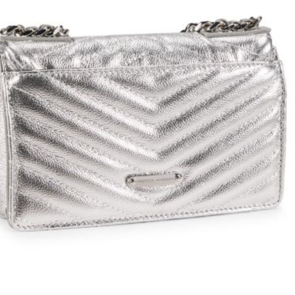Rebecca Minkoff Metallic Silver Crossbody Bag - Picture 4 of 8